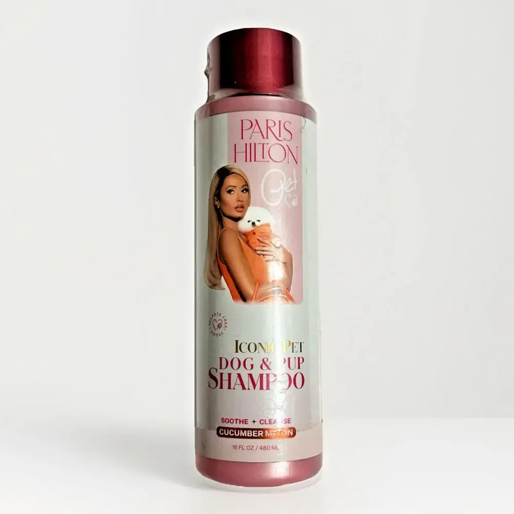 Paris Hilton Iconic Pet Dog & Pup Shampoo Cucumber Melon Soothie Cleanse New
